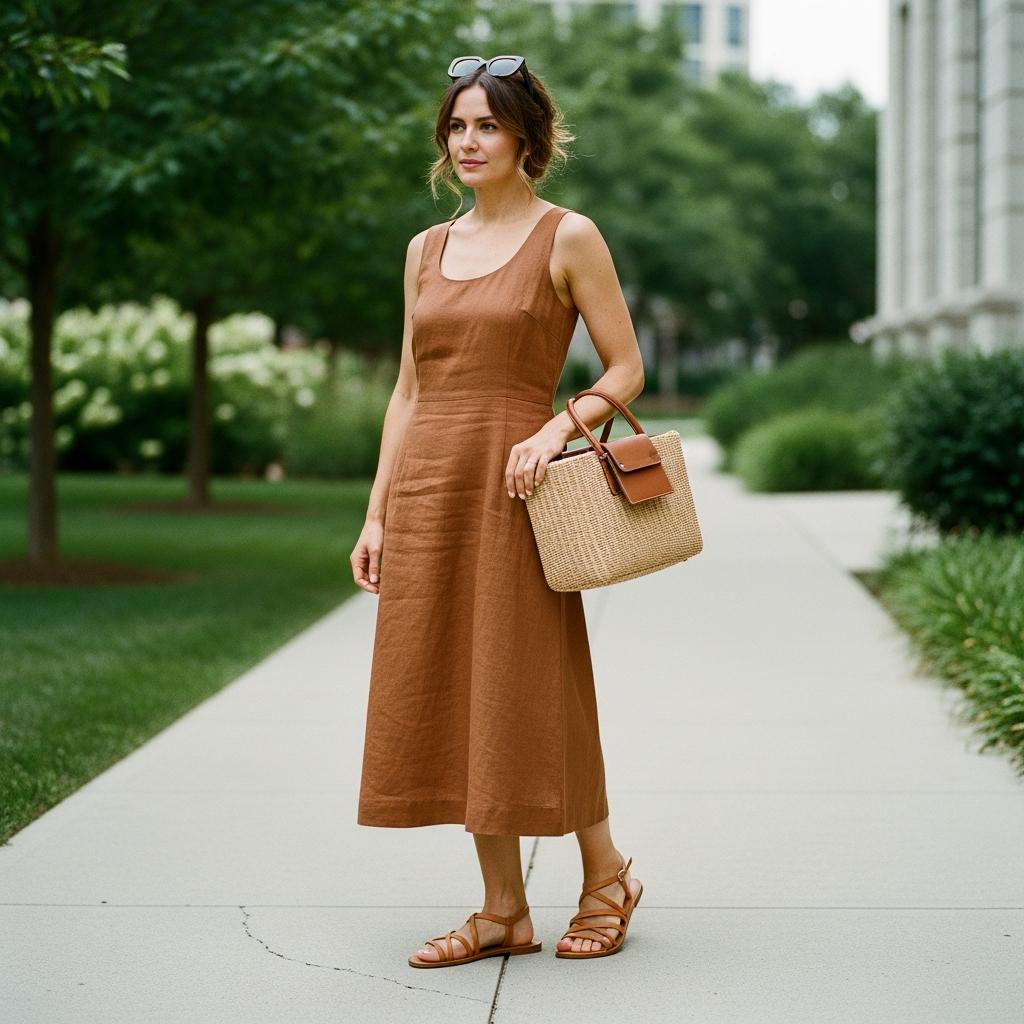 Das braune Kleid für zeitlose Sommer-Looks