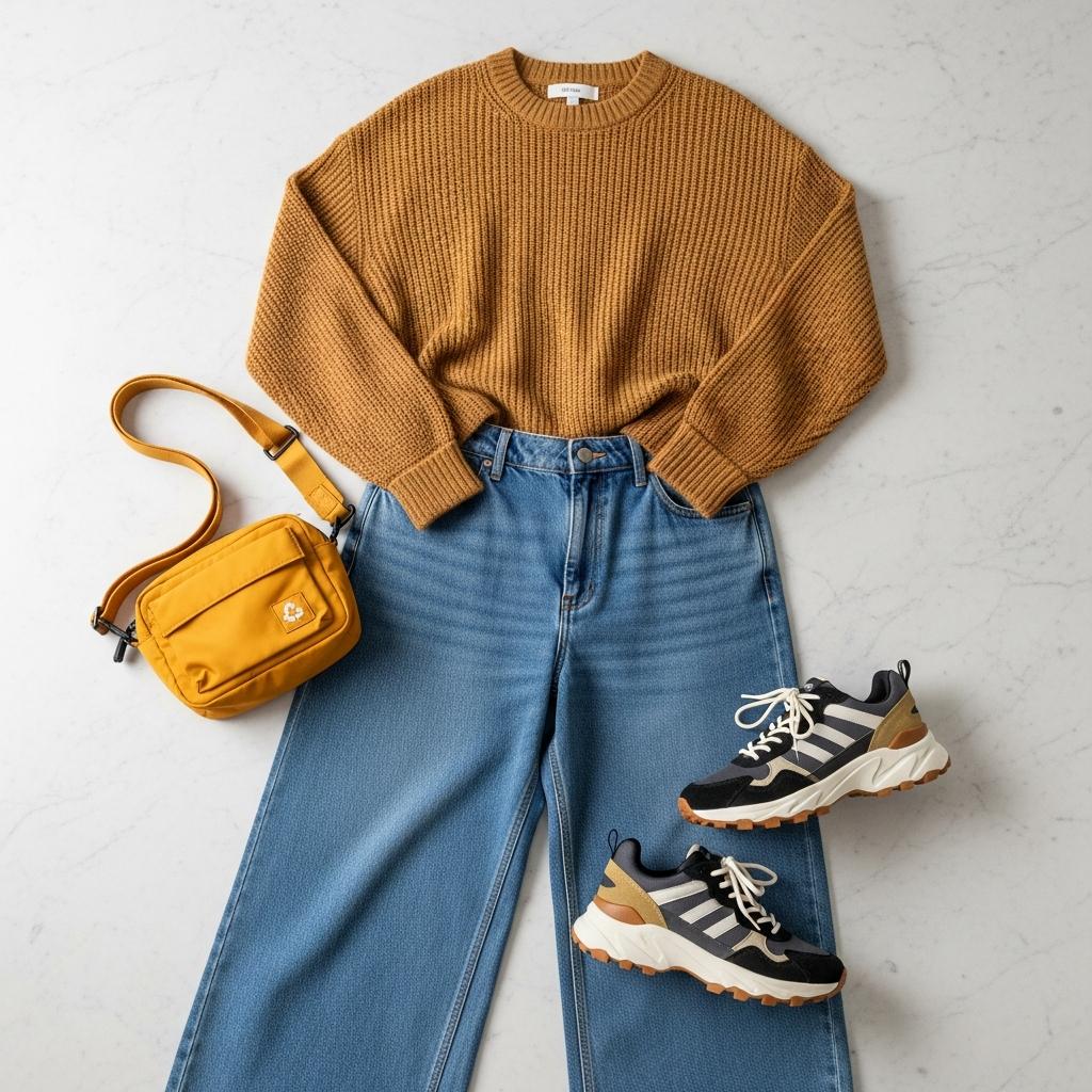 Denim & Sneaker: Der Chic neu definiert.